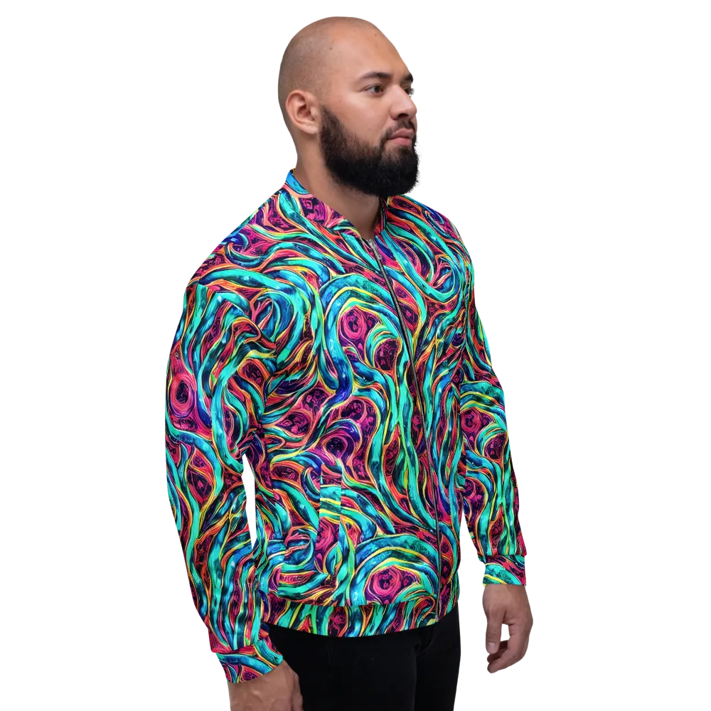 Chromatic Tides on Bomber Jacket — Right