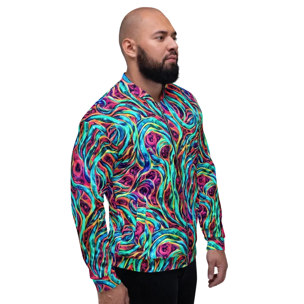 Chromatic Tides on Bomber Jacket — Right