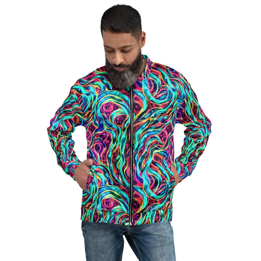 Chromatic Tides on Bomber Jacket — Front