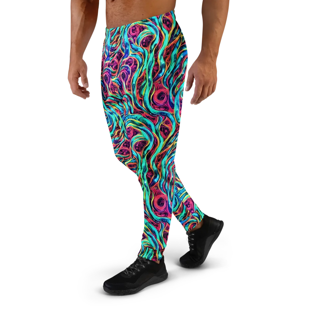 Chromatic Tides on Men's Joggers — Left