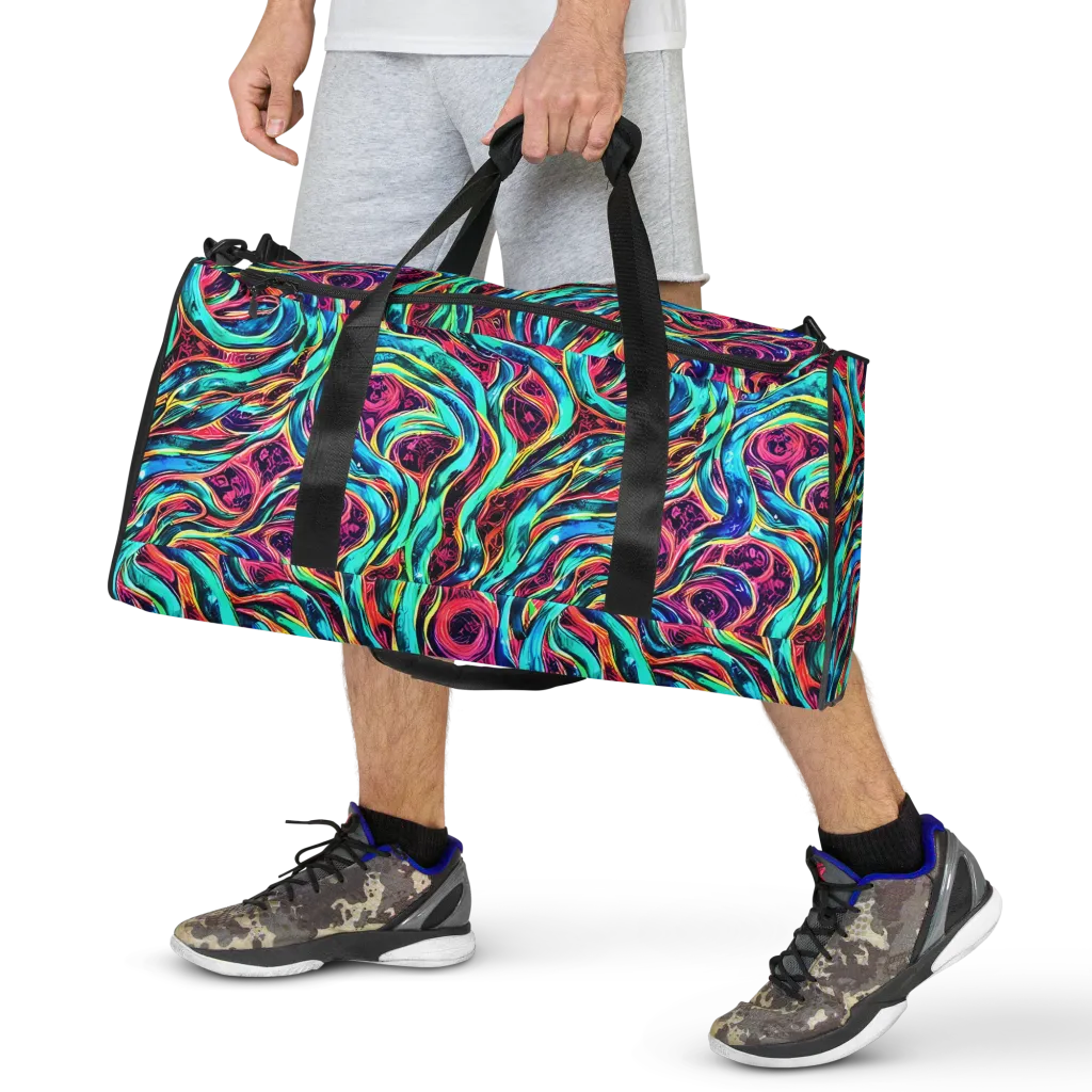 Chromatic Tides on Duffle Bag — Front