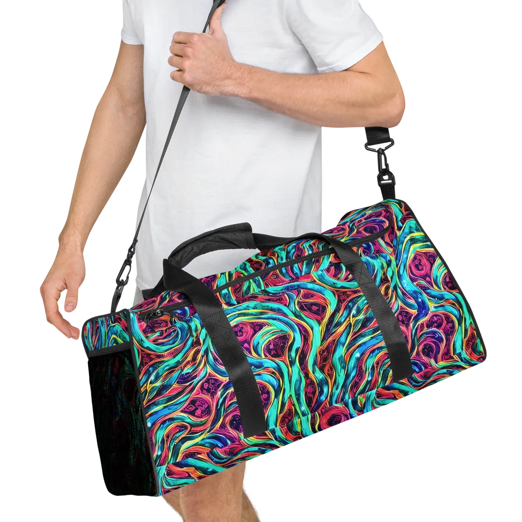 Chromatic Tides on Duffle Bag — Right Front