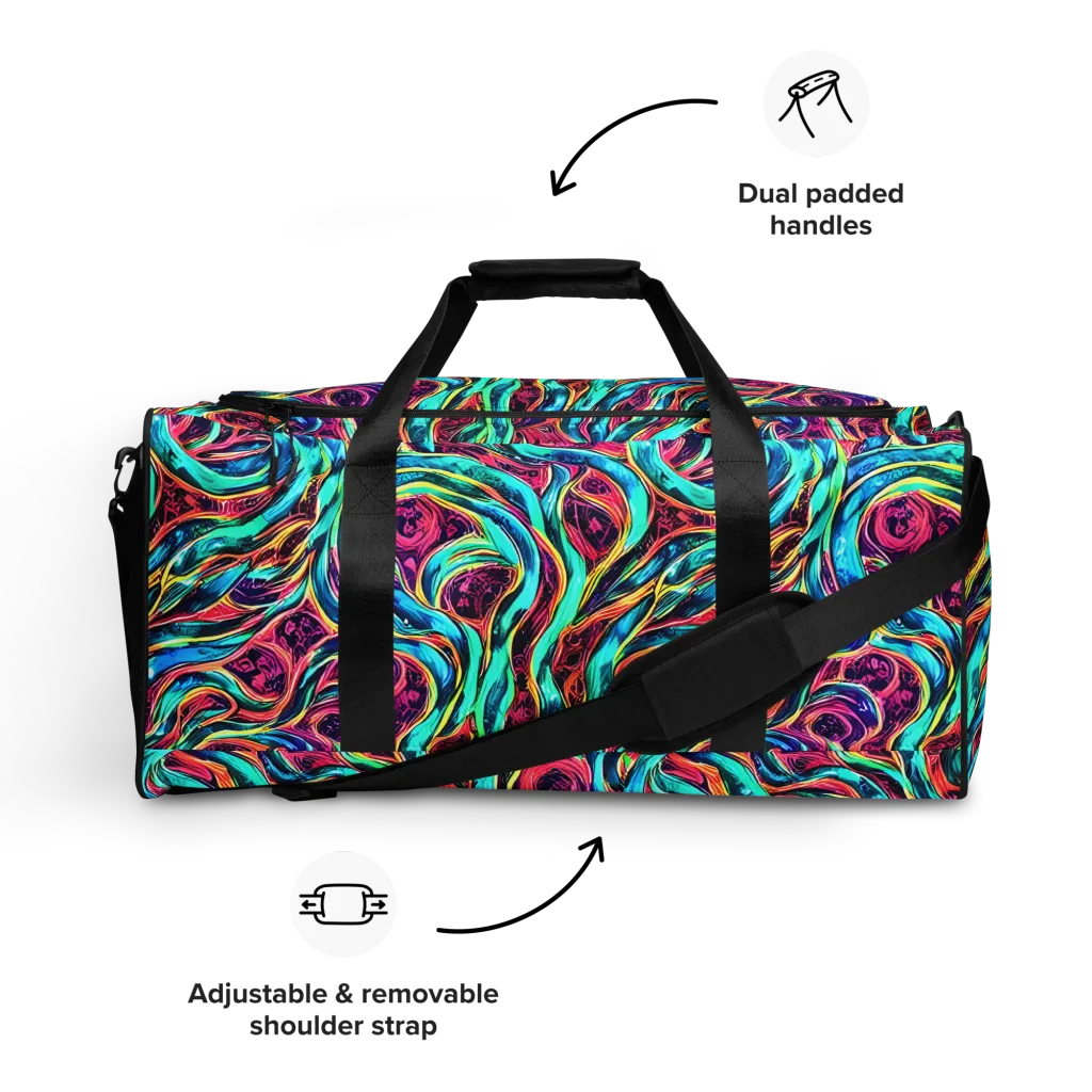 Chromatic Tides on Duffle Bag — Front