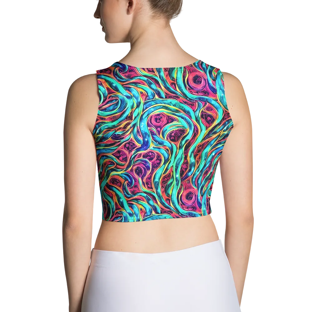 Chromatic Tides on Crop Top — Back