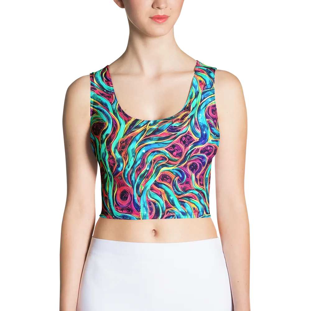 Chromatic Tides on Crop Top — Front
