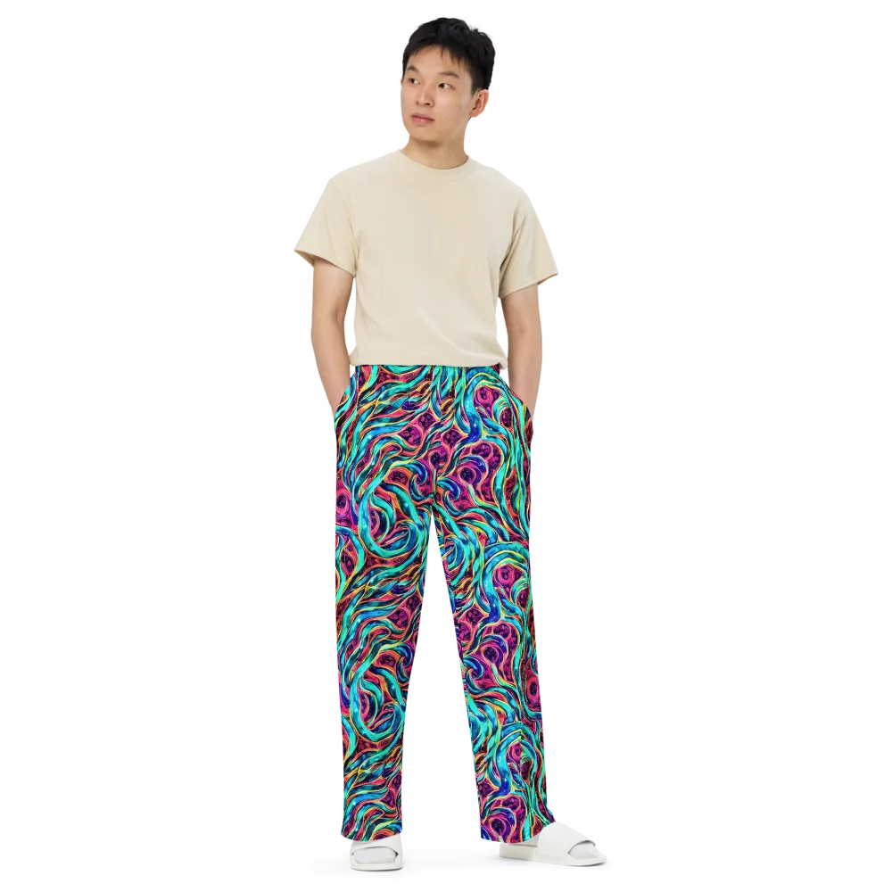 Chromatic Tides on Wide-Leg Pants — Front