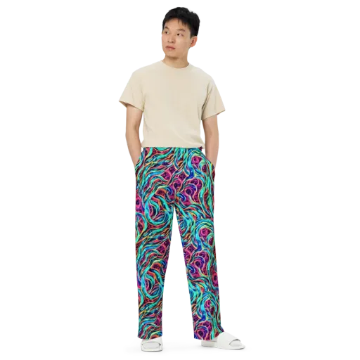 Chromatic Tides on a Wide-Leg Pants