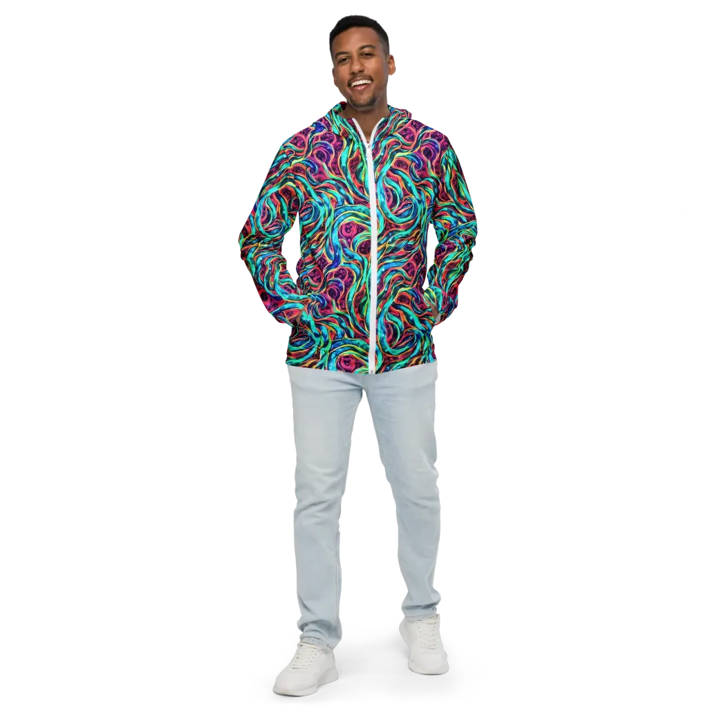 Chromatic Tides on Men's Windbreaker — Front