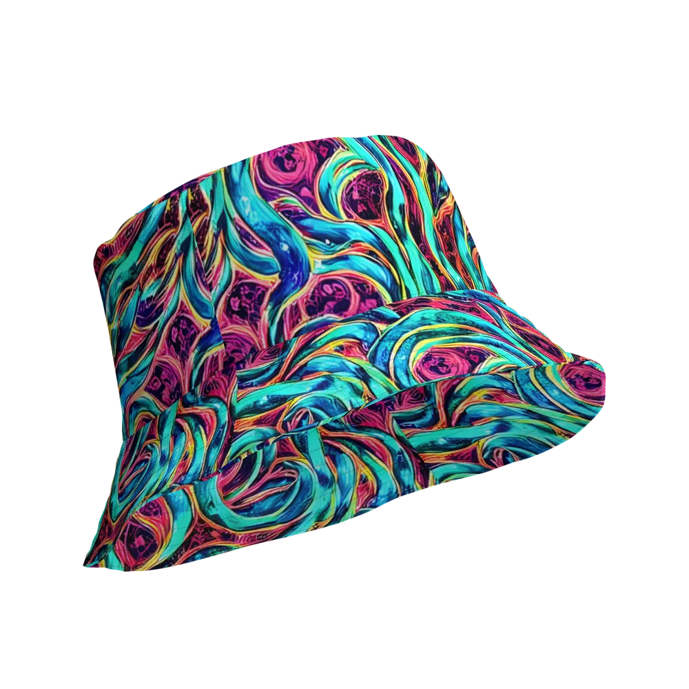Chromatic Tides on Reversible Bucket Hat — Product details Outside
