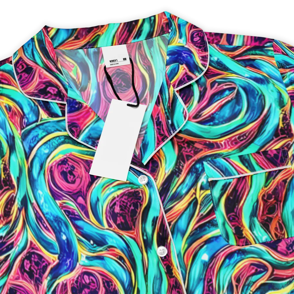 Chromatic Tides on Women's Short Sleeve Pajama Top — Product details