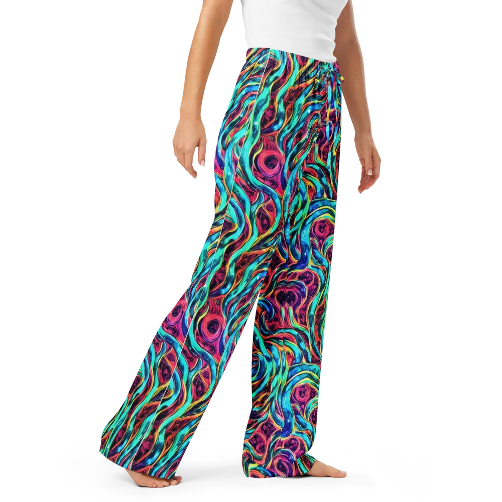 Chromatic Tides on Women's Pajama Pants — Right Front