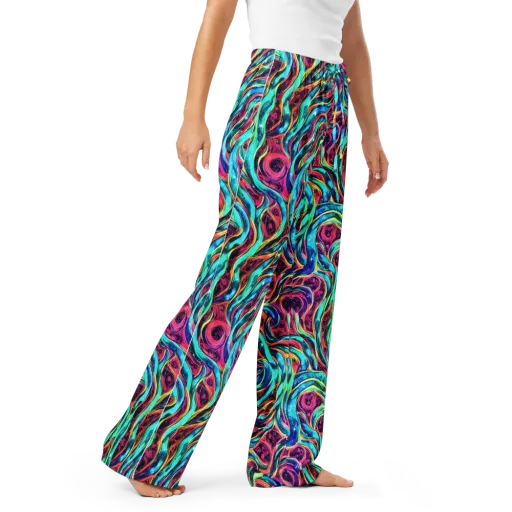 Chromatic Tides on a Women's Pajama Pants