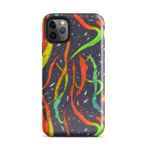 Cosmic Ribbon Riot on a Tough Case for iPhone®