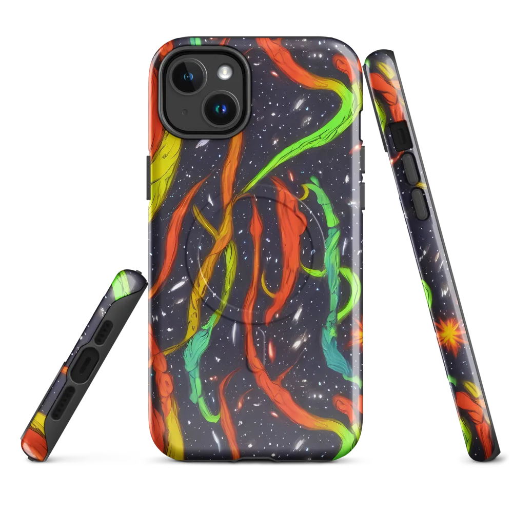 Cosmic Ribbon Riot on MagSafe Tough Case for iPhone® — Front