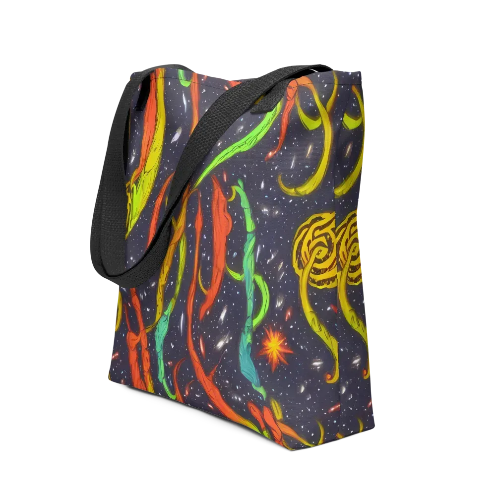 Cosmic Ribbon Riot on Tote Bag — Front