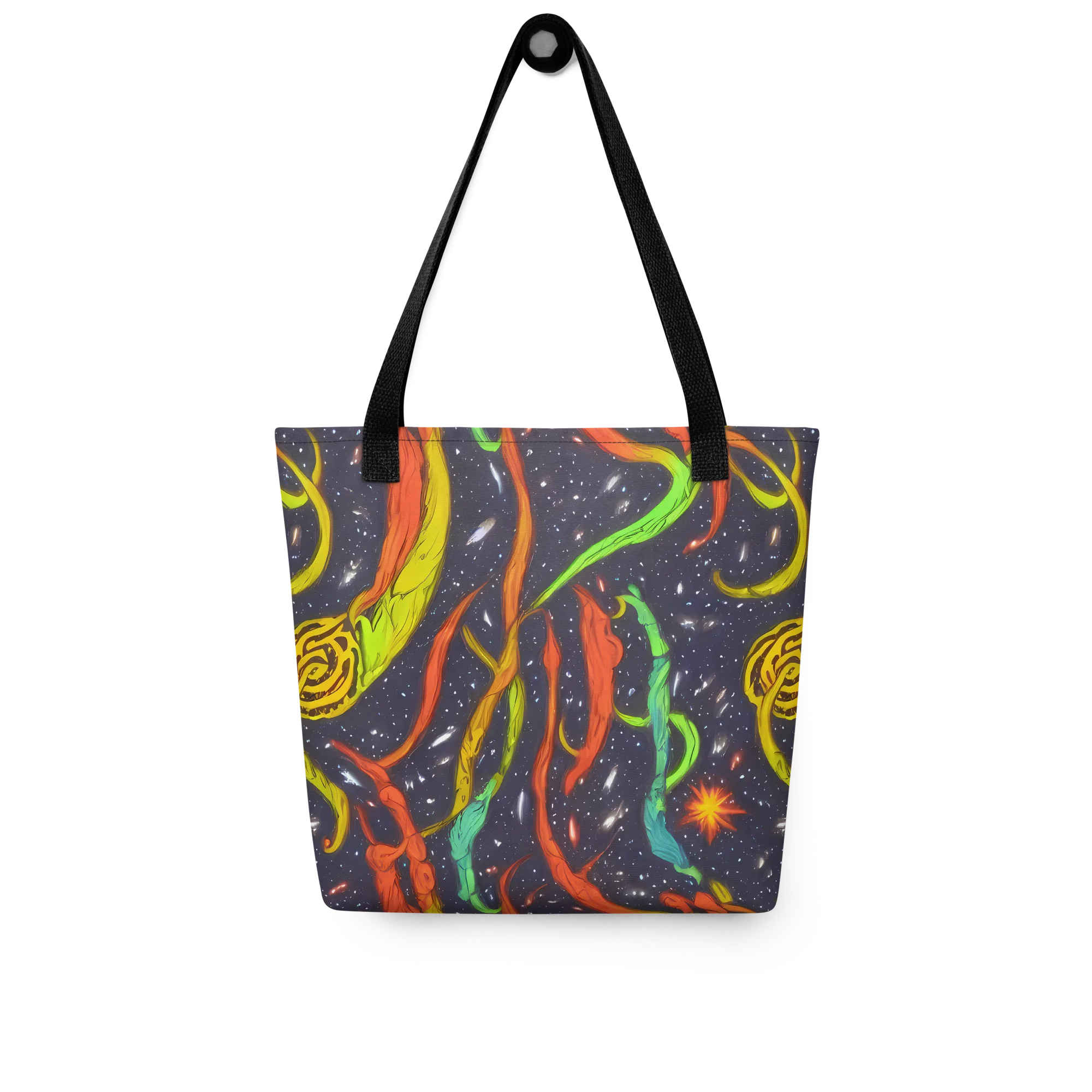 Cosmic Ribbon Riot on Tote Bag — Front
