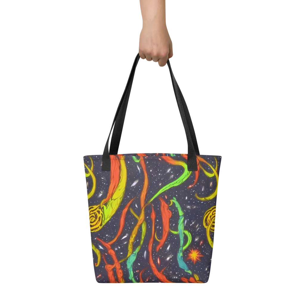 Cosmic Ribbon Riot on Tote Bag — Front