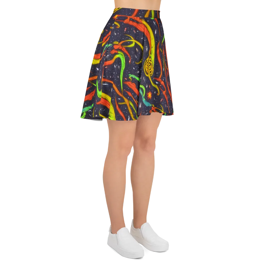 Cosmic Ribbon Riot on Skater Skirt — Right