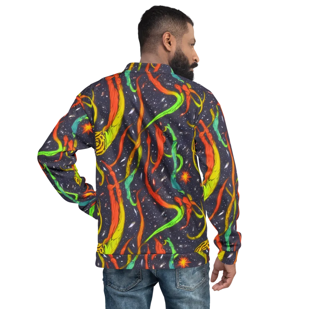 Cosmic Ribbon Riot on Bomber Jacket — Back