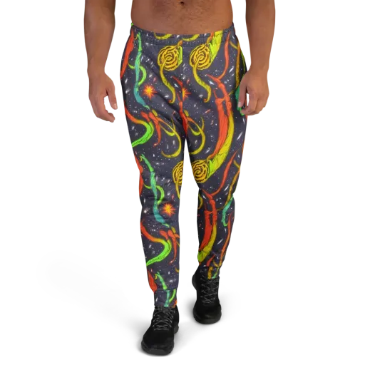 Cosmic Ribbon Riot on a Men's Joggers
