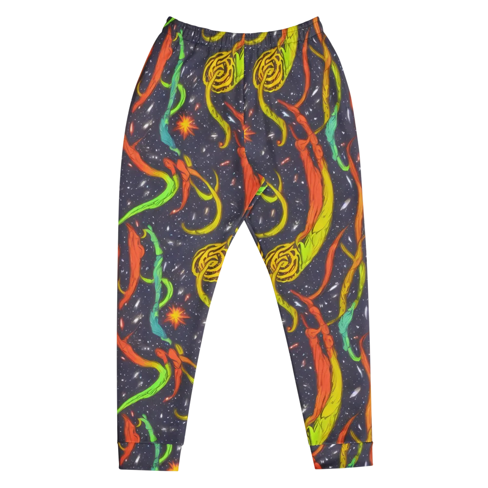 Cosmic Ribbon Riot on Men's Joggers — Front