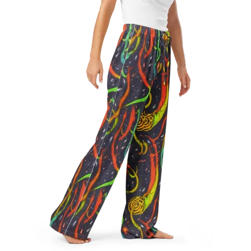 Cosmic Ribbon Riot on a Women's Pajama Pants