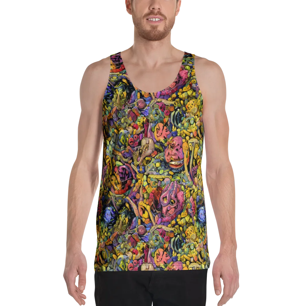 Neon Fossil Garden on Men's Tank Top — Front
