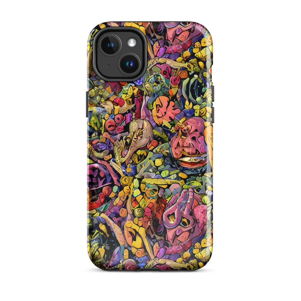 Neon Fossil Garden on MagSafe Tough Case for iPhone® — Front
