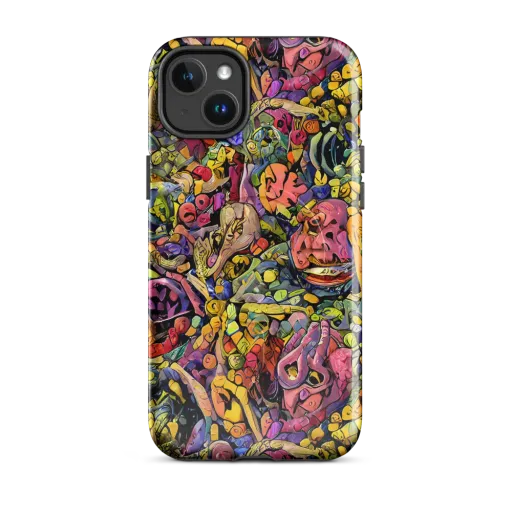 Neon Fossil Garden on a MagSafe Tough Case for iPhone®