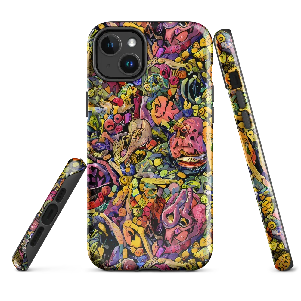 Neon Fossil Garden on MagSafe Tough Case for iPhone® — Front