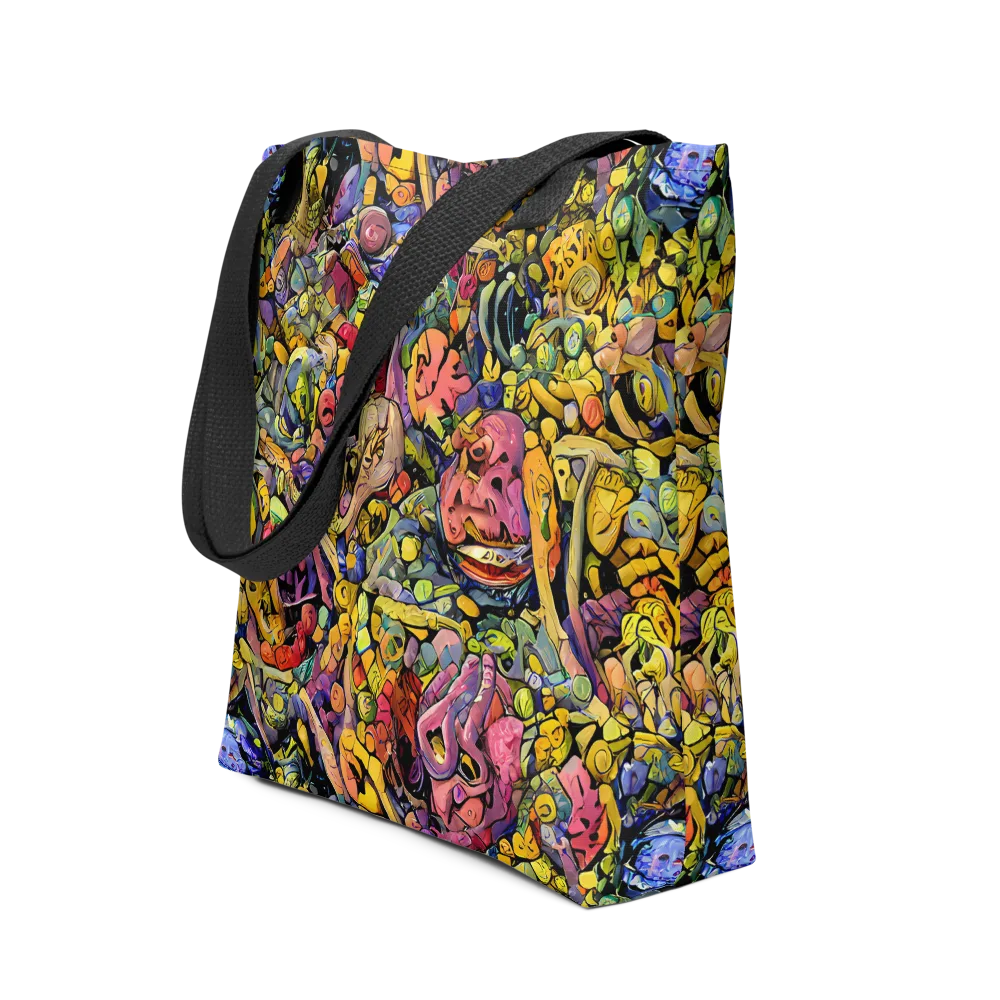 Neon Fossil Garden on Tote Bag — Front