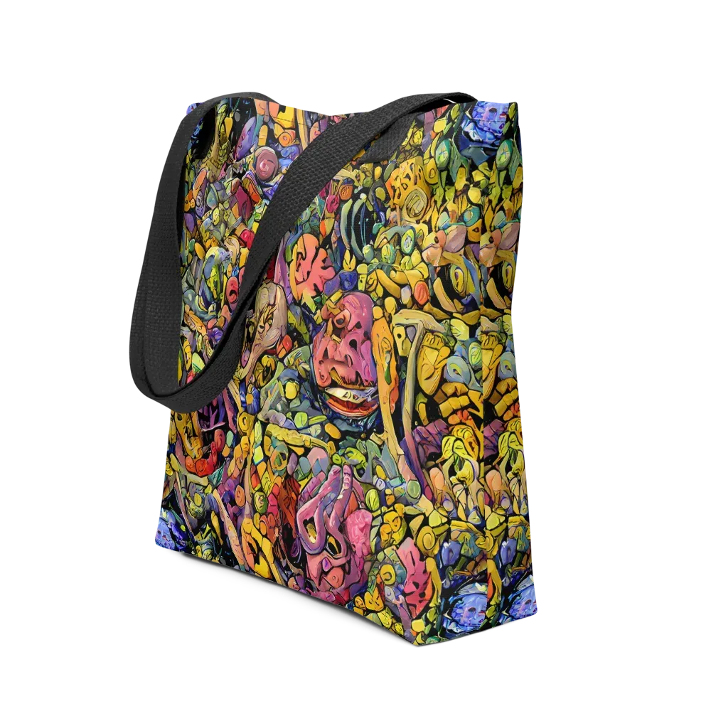 Neon Fossil Garden on Tote Bag — Front
