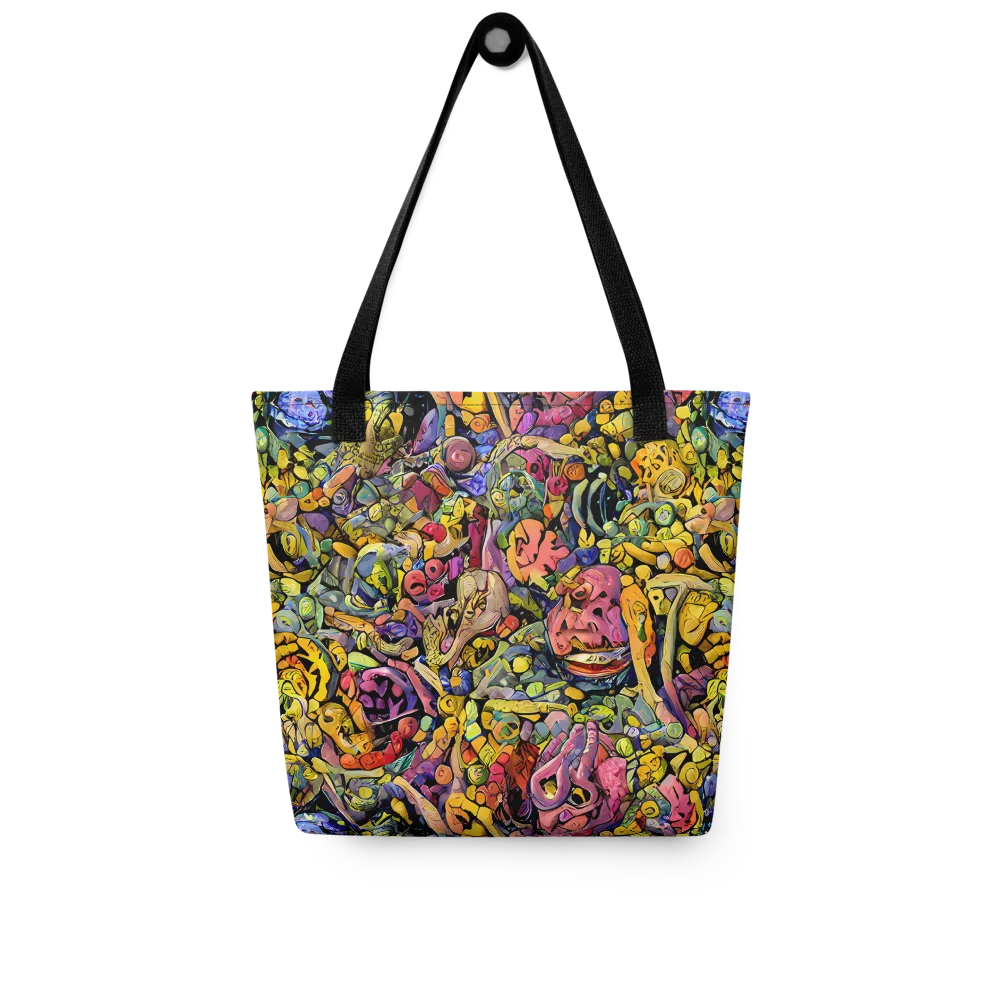 Neon Fossil Garden on Tote Bag — Front