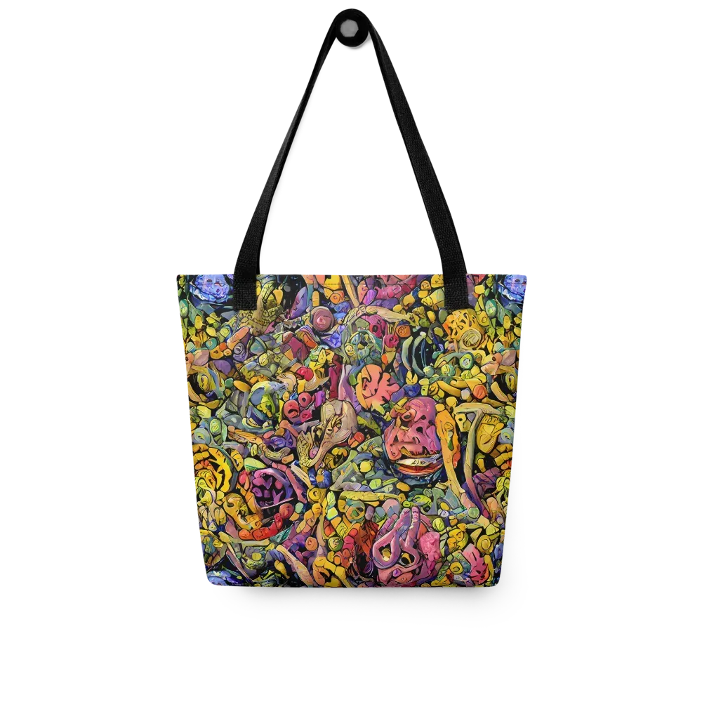 Neon Fossil Garden on Tote Bag — Front