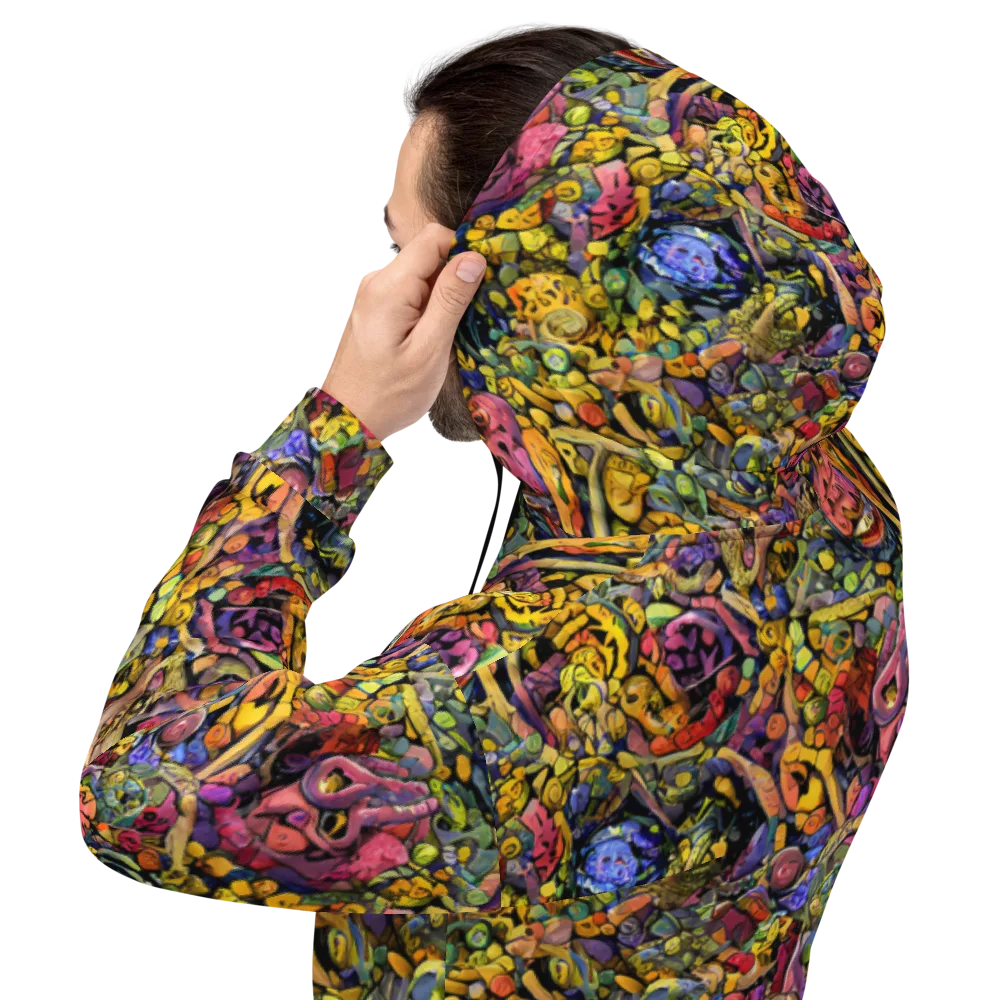 Neon Fossil Garden on Hoodie — Back