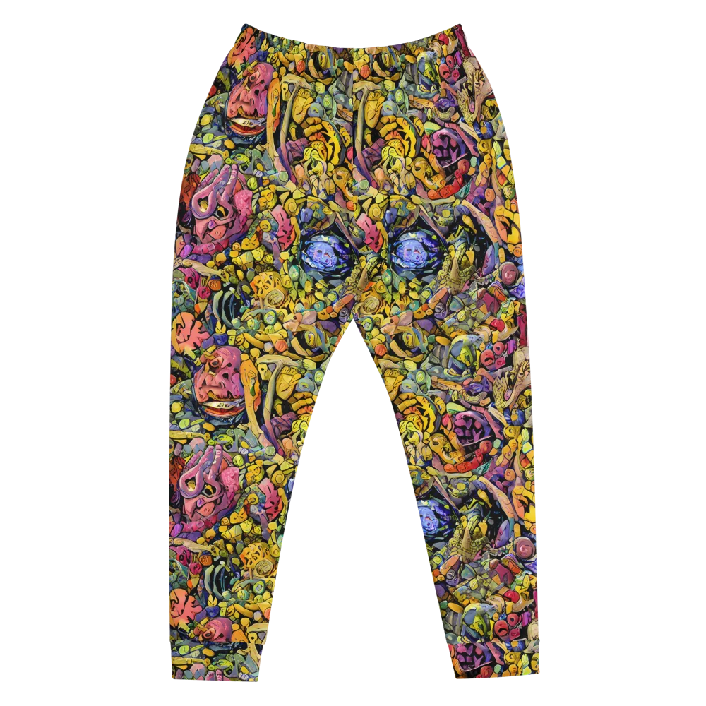Neon Fossil Garden on Men's Joggers — Front