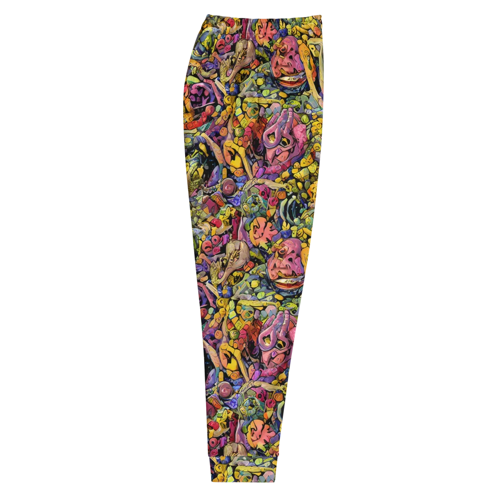 Neon Fossil Garden on Men's Joggers — Right
