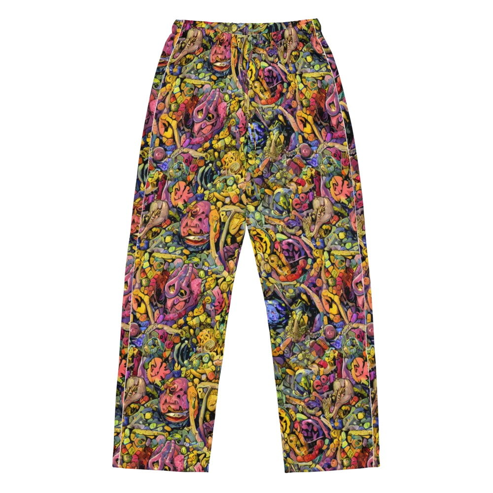 Neon Fossil Garden on Women's Pajama Pants — Front