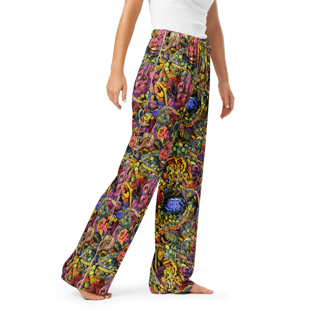 Neon Fossil Garden on Women's Pajama Pants — Right Front