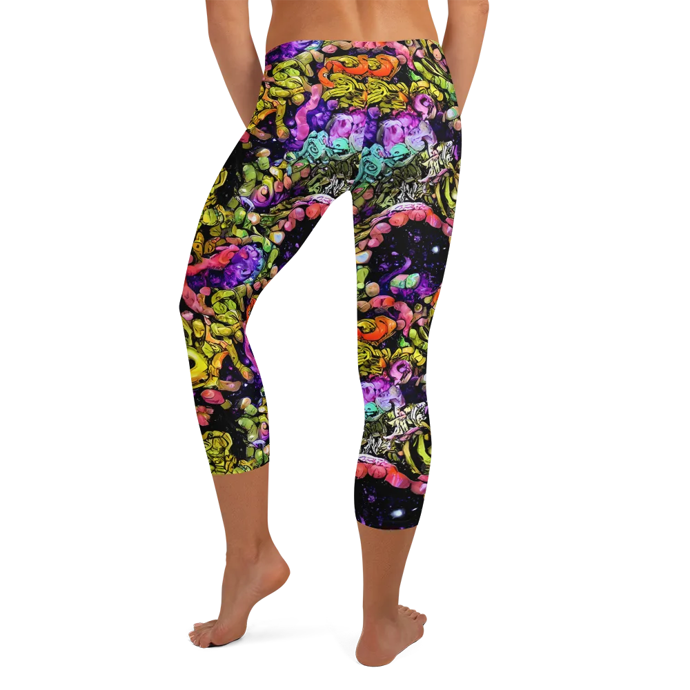 Stardust Riot on Capri Leggings — Back