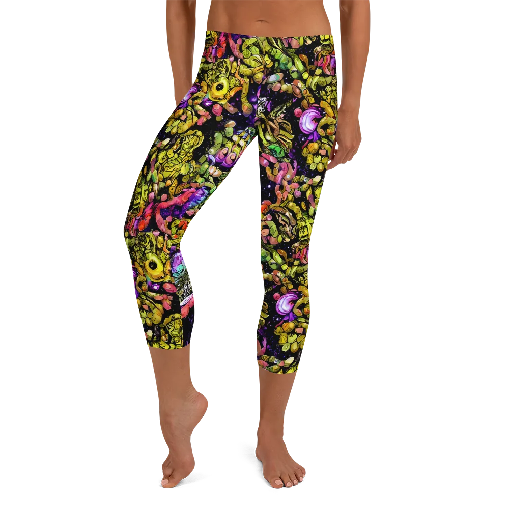 Stardust Riot on Capri Leggings — Front