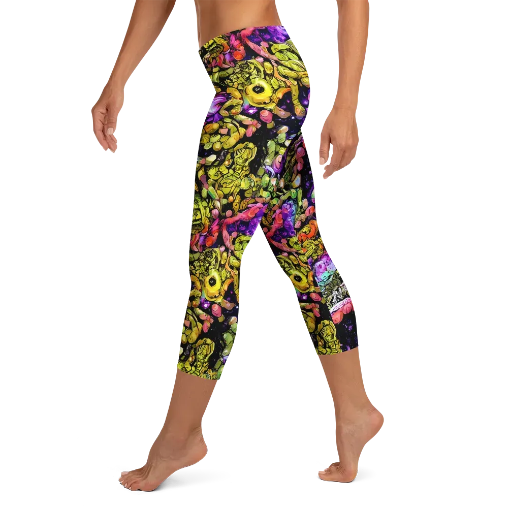 Stardust Riot on Capri Leggings — Left