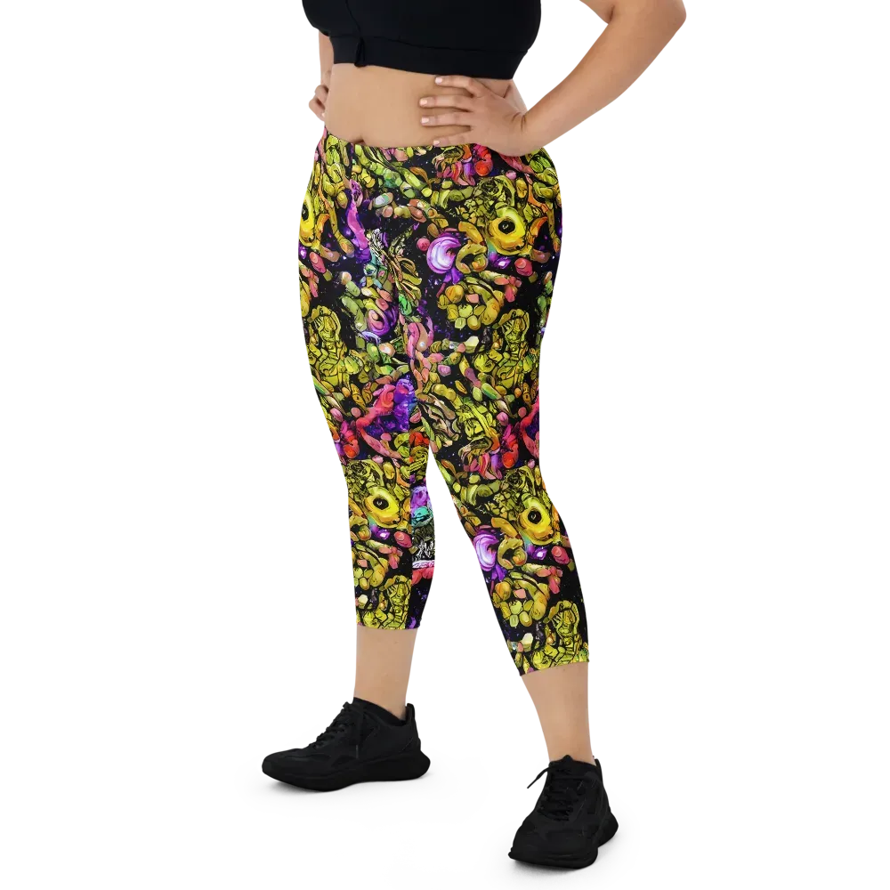 Stardust Riot on Capri Leggings — Front