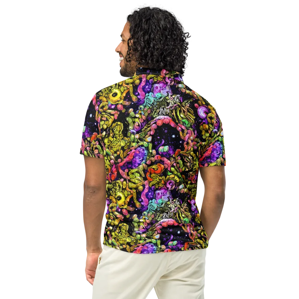 Stardust Riot on Men's Slim Fit Polo Shirt — Back