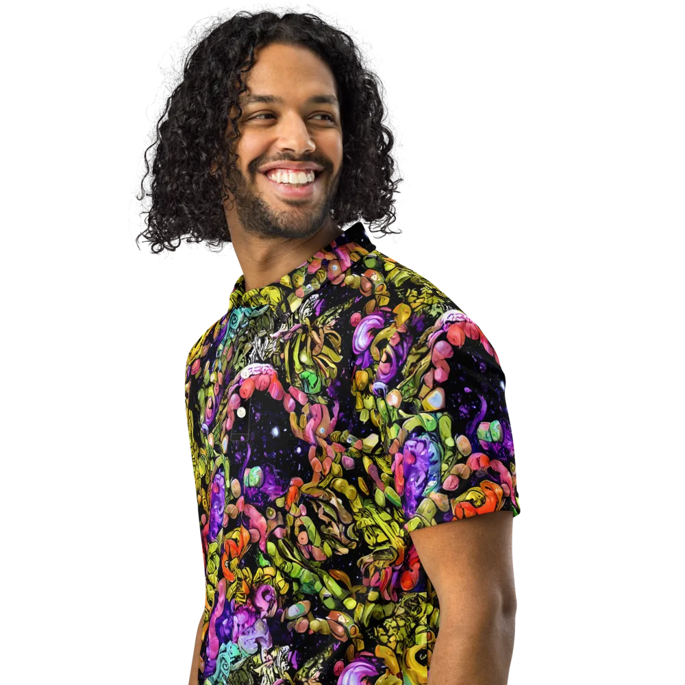 Stardust Riot on Men's Slim Fit Polo Shirt — Left Front