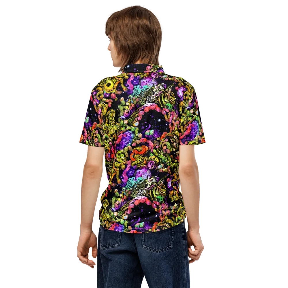 Stardust Riot on Men's Slim Fit Polo Shirt — Back