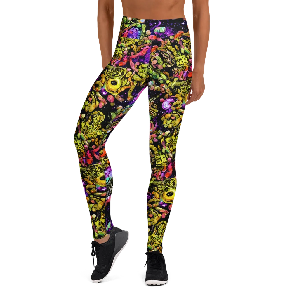 Stardust Riot on Yoga Leggings — Front