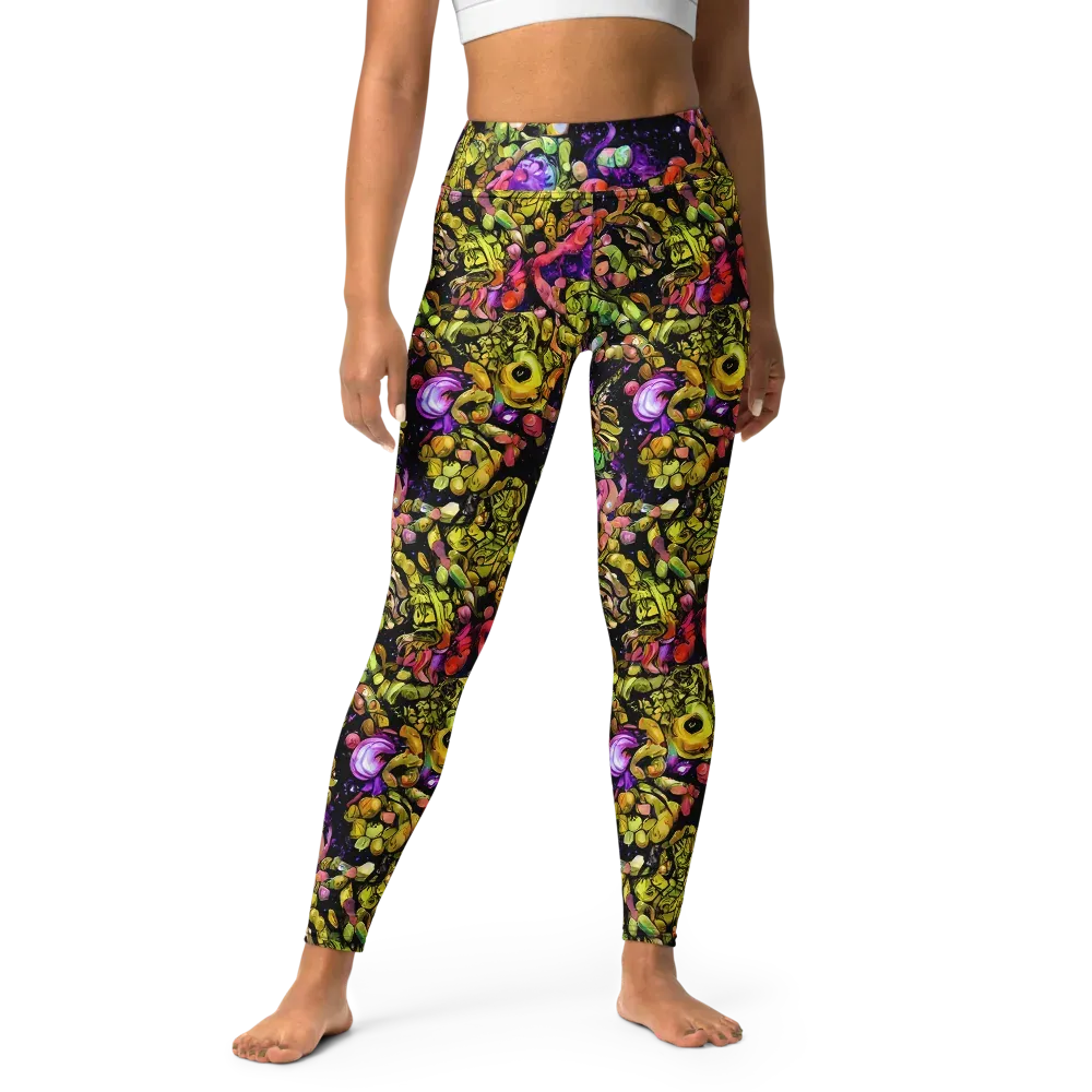 Stardust Riot on Yoga Leggings — Front
