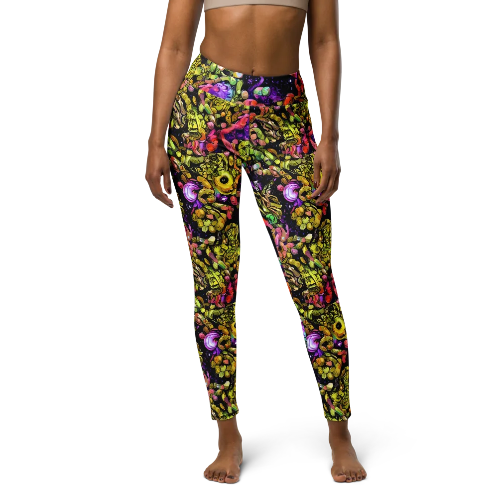 Stardust Riot on Yoga Leggings — Front