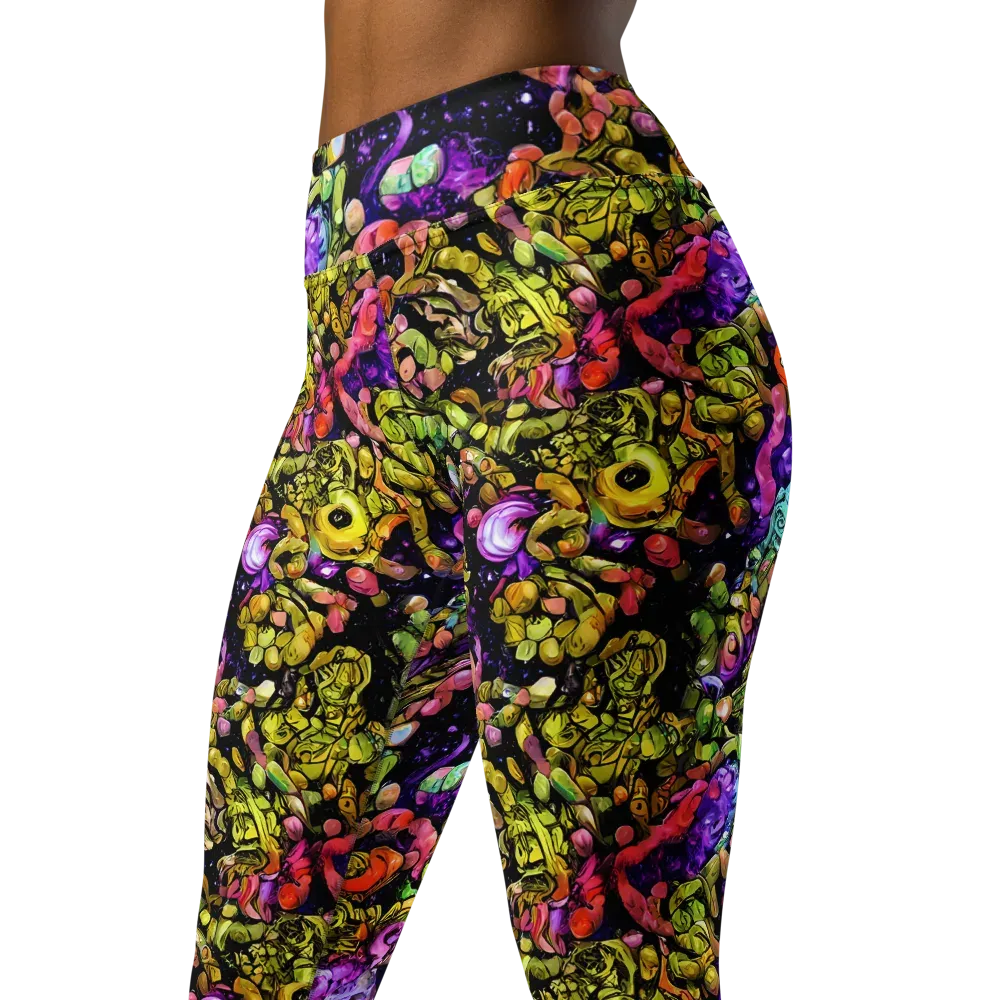 Stardust Riot on Yoga Leggings — Left Front
